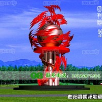 国邦雕塑 不锈钢标志建筑雕塑 户外景观广场抽象大型景观雕塑 户外学校 单位企业金属创意雕塑