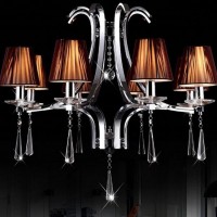 供应欧可照明 布艺铁艺水晶灯 餐厅水晶吊灯客厅灯 美式客厅吊灯