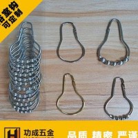 不锈钢四/五珠窗帘浴帘环 葫芦浴室挂钩 金属浴帘钩 厂家五金