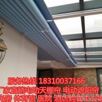 北京阳光房电动天棚帘、室内外遮阳天棚帘、手动蜂巢帘、卷轴式天棚帘波浪式电动天棚帘电动窗帘室内外遮阳篷厂家订做