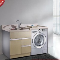 不锈钢浴室柜YCL-8071不锈钢洗衣机柜石英石台盆组合柜