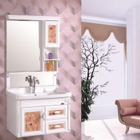 PVC简约时尚浴室柜 新款挂墙式浴室柜 一体陶瓷盆浴室柜定做