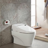 专业 酒店工程智能马桶 自动翻盖坐便器 出口连体超漩式马桶