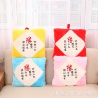 厂家直销毛绒玩具吉祥如意抱枕靠垫家具用品沙发垫私人定制log
