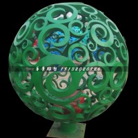 不锈钢镂空球雕塑，公园景观雕塑