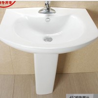 易捷卫浴立柱盆 陶瓷柱盆 洗手盆 洗脸盆 厂家直销 工程批发