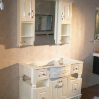 欧式仿古 落地浴柜 卫浴家具 橡木浴室柜 简欧T120组合柜