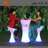 时尚发光创意LED桌子 户外LED酒吧家具 创意塑料桌椅