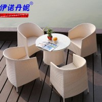 佛山室内休闲家具藤编桌椅子藤椅五件套户外塑料桌椅组合定制批发