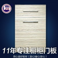 生产︱整体厨房UV高光夹板橱柜门︱高光UV木纹橱柜门板