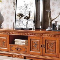 中式香樟木实木电视柜 客厅家具原木地柜机柜定制 一件起批