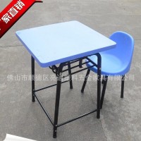 辅导班中小学生儿童写字桌蓝色培训学校课桌 塑料桌椅套装