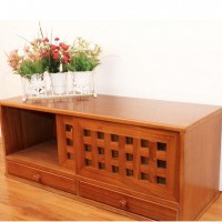 直销实木家具田园双面矮柜调料碗碟柜厨房收纳储物餐具柜餐边柜特