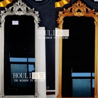 欧式豪华穿衣镜落地全身试衣镜奢华时尚壁挂镜复古理发镜子别墅