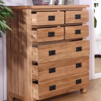 英伦乡村复古白橡纯实木质卧室家具高宽七抽屉斗柜 储物柜 收纳