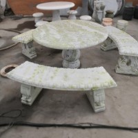 石桌石凳庭院花园家用石桌椅大理石户外茶几休闲方形石桌餐桌摆件