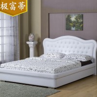 厂家定做软体床 白色典雅软体床 现代软体床双人床1.8米