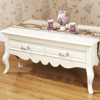 成都新品促销家具工厂现实木韩式现代简约田园实木白色茶几桌