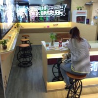 美式复古实木做旧铁艺吧台椅休闲椅高脚旋转升降椅酒吧椅前台椅子