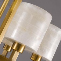 现代中式纯铜玉石吊灯，中山高端订做工程灯饰