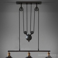 个性铁艺升降贴镜吊灯001