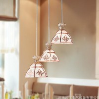 led餐厅灯 吊灯三头创意吊灯现代简约 吧台吊灯 玻璃餐吊灯