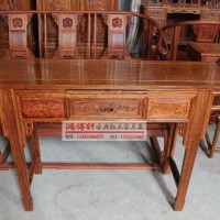 中式红木 特价古典家具 非洲黄花梨148CM长翘头案 供桌 玄关桌