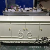 新古典玄关柜隔断储物斗柜白色烤漆装饰柜鞋柜欧式餐边柜电视柜