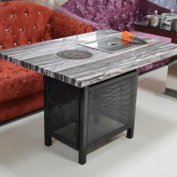 厂家供应 古典酒店餐厅大理石火锅餐桌椅 无烟火锅桌子 可定制