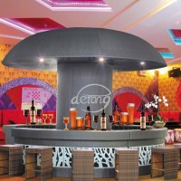 金秋九月新近推出蘑菇造型藤艺酒店式带吧台吧椅凉亭