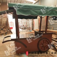 天裕成 户外桌椅 户外家具酒吧桌椅实木碳化防腐木桌椅 阳台桌椅 小吃车推车