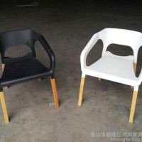 鸿和 仿木色塑钢椅