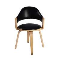 实木转椅  PU皮面时尚 书房电脑椅办公椅   家用休闲椅子