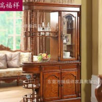 厂家直销/瑞福祥美式实木酒柜/隔/间厅柜/玄关柜/客厅家具V