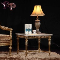 实木雕花大理石面茶几 欧式风格咖啡桌意大利全贴金箔仿古方几 法式家具 欧式家具 意大利家具 古典家具 0405方几