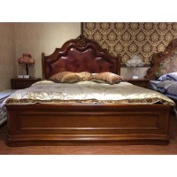 斯佳图美式家具 欧式真皮软床卧室双人实木床 价格面议