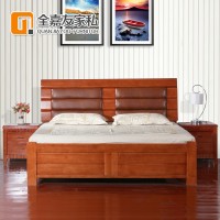 供应全嘉 实木床 橡木床 1.8M 双人床