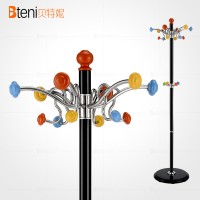 贝特妮时尚彩色球衣帽架 落地旋转铝合金挂衣架创意卧室衣架衣架