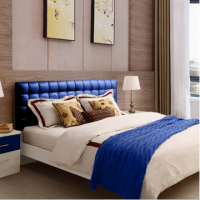 厂家供应 简约韩式床 板式床 酒店工程配套卧室套房家具床