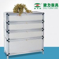 佛山致力简约铝合金鞋柜四斗柜多功能茶水柜 厂家外贸直销批发