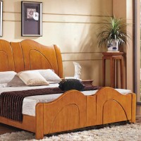 进口橡木床套房卧室家具  1.8米 实木双人床JF-16#