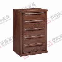 TP22五斗柜斗柜|黑胡桃实木斗柜|斗柜批发|上海申购家具|质优价廉