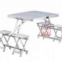供应铝合金连体折叠桌椅