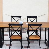 靠背成套餐桌椅 美式乡村餐厅 酒吧 KTV摆设餐桌椅直销