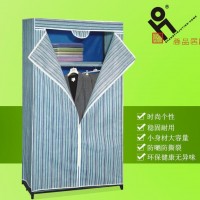 新款精美简易衣柜棉布实木架布衣柜 厂家布衣柜（SP-Y90E