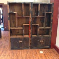 好家家船木家具办公大门实木博古架置物架茶水柜骨客厅隔断海螺孔龙原生态原木沙发厚板大台会所酒吧台红酒柜原茶桌椅组合茶台茶几