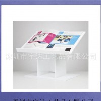 深圳厂家定制亚加力白色朗诵桌台  批发有机玻璃 讲台 演讲