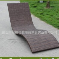 佛山 沙滩椅 休闲藤制躺床 仿藤泳池长椅 户外藤编躺椅 推广