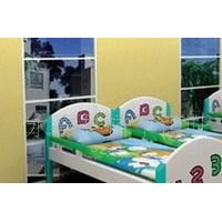 宝宝ABC木制床，彩色儿童床，幼儿床 学生床