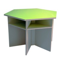 青华教学仪器批发 六边桌六角课桌椅学生实验桌 电话议价